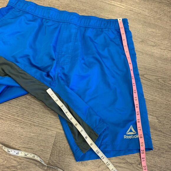 Reebok Board Shorts Men's Size XL Blue Mesh Lined Elastic Waist Drawstring Tie - Picture 5 of 10